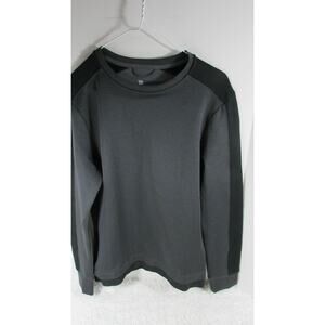 NWT All in Motion Men's Small Tech Fleece Crewneck Pullover Charcoal Gray Pocket